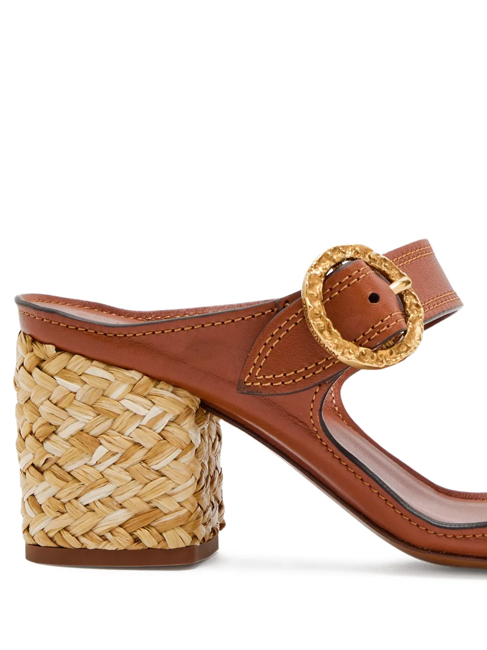 ZIMMERMANN Solena buckle-fastening woven-heel sandals Bruin