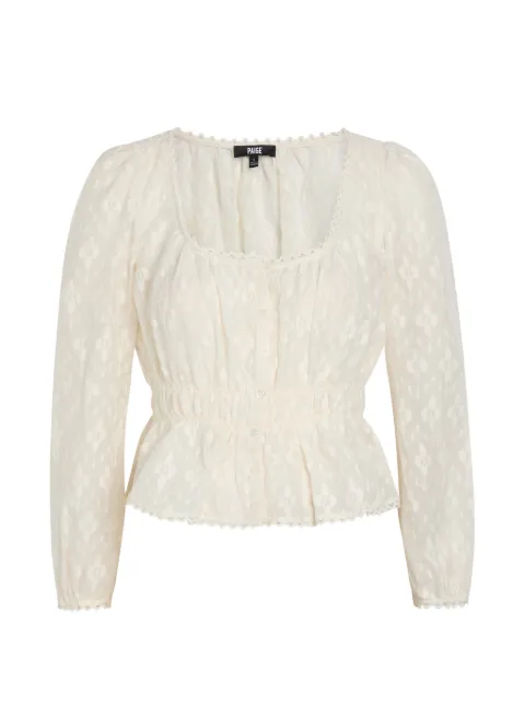 PAIGE Jay floral-jacquard blouse
