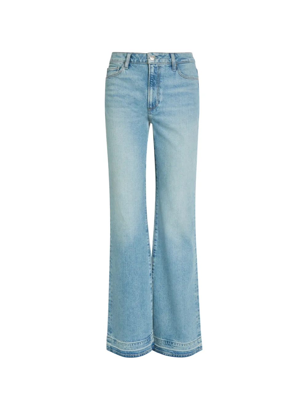 PAIGE Sofia faded-effect flared-leg jeans - Blu