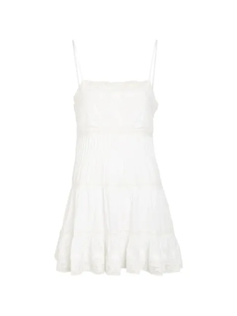LoveShackFancy robe bordée de dentelle à coupe courte