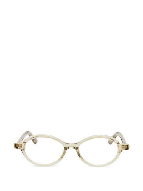 Jacquemus logo-plaque oval-frame glasses