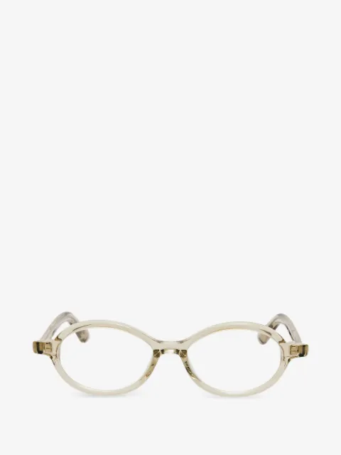 Jacquemus logo-plaque oval-frame glasses