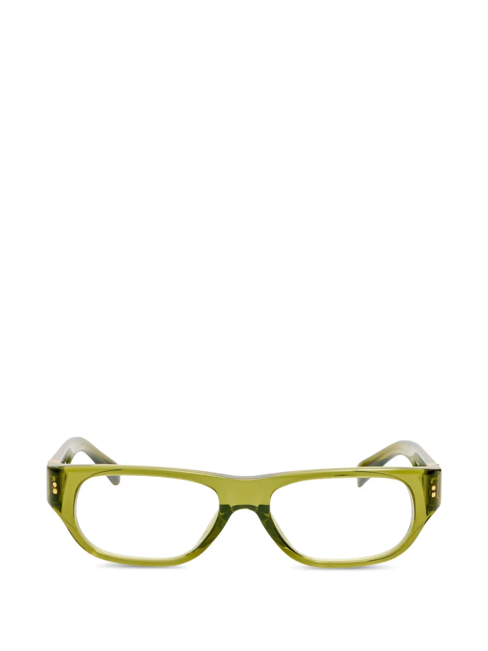 Jacquemus rectangle-frame glasses - Grün