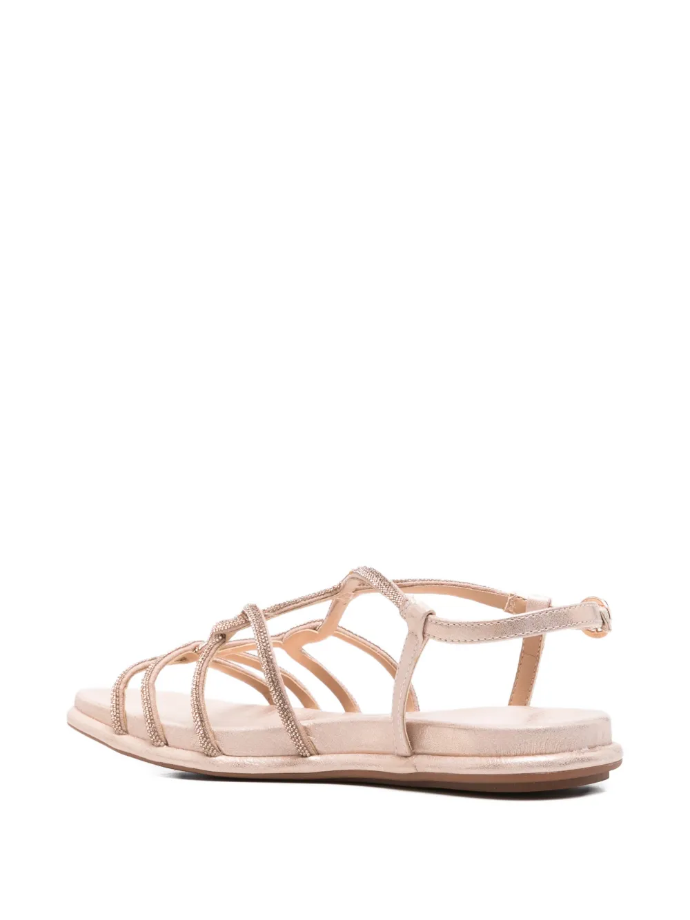 ALMA EN PENA crystal-embellished caged sandals Roze