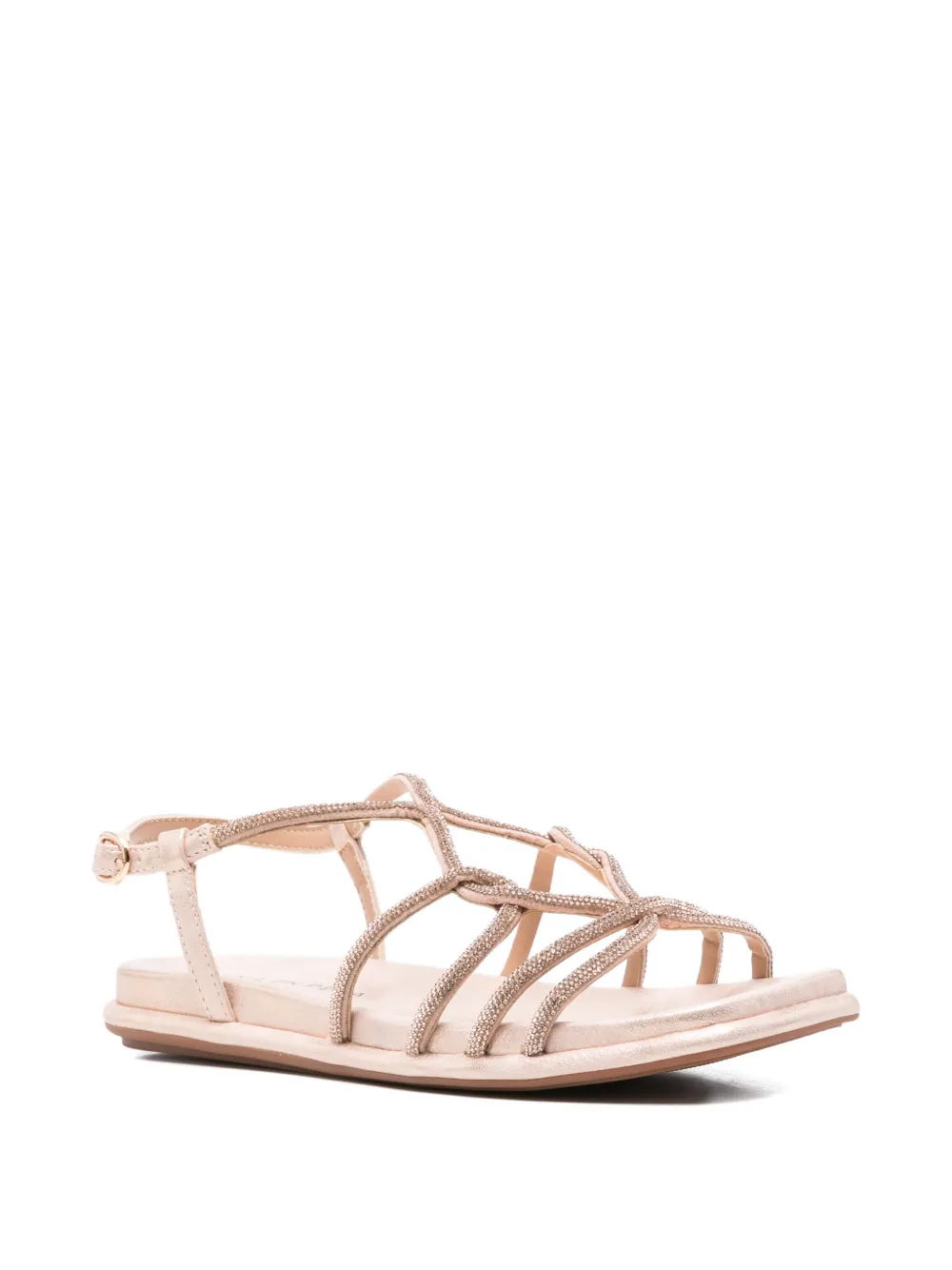ALMA EN PENA crystal-embellished caged sandals Roze