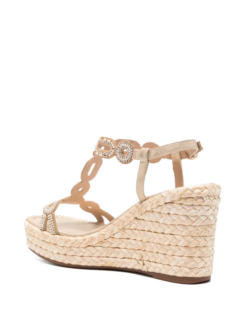 ALMA EN PENA crystal-embellished wedge sandals Goud