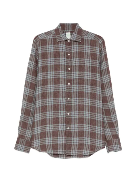 Finamore 1925 Napoli checked long-sleeve shirt