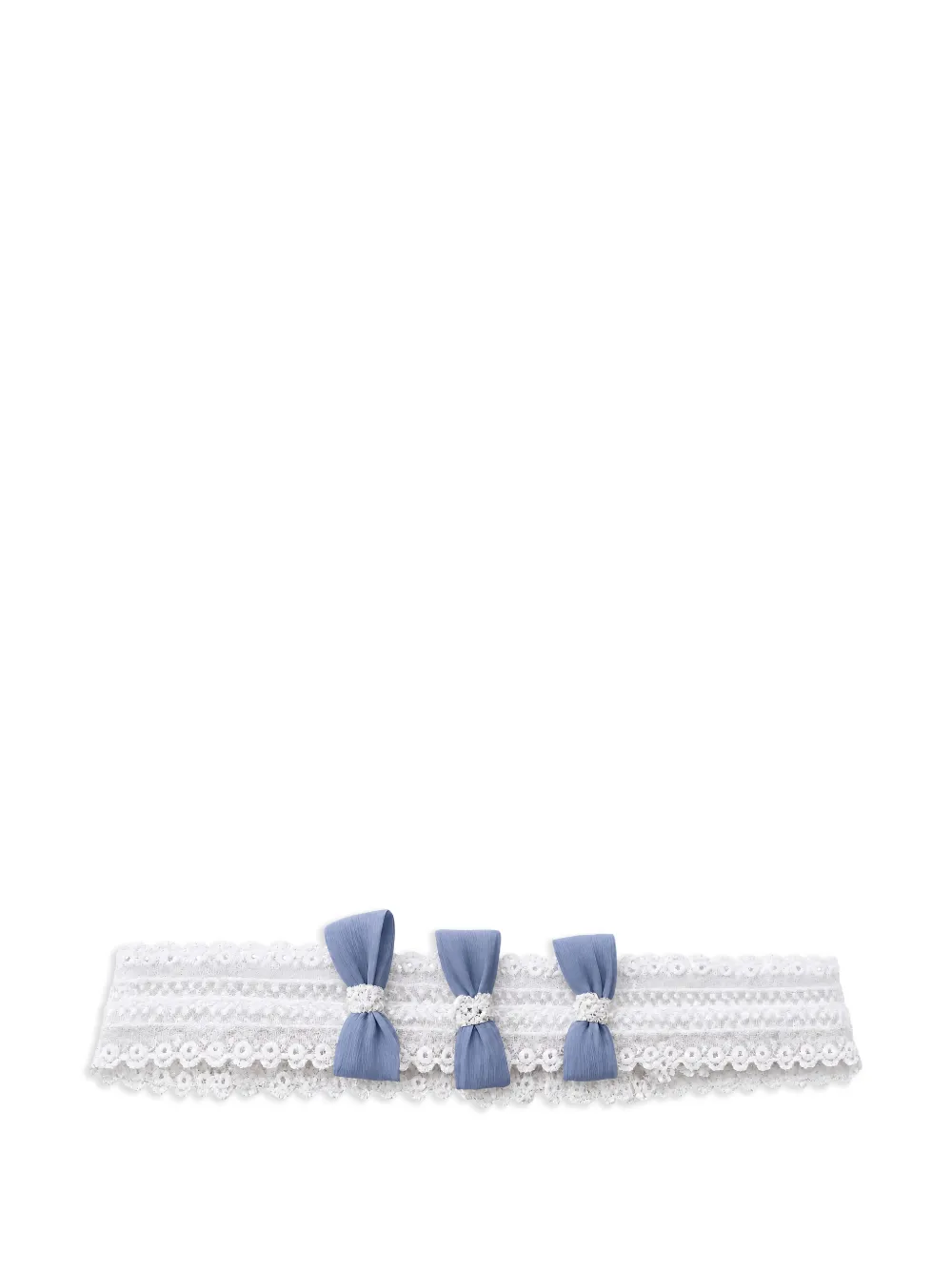 AMAYA lace bow-embellished headband - Bianco