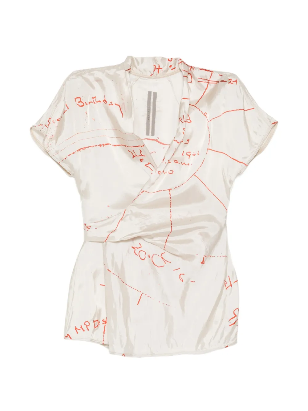 Rick Owens Wrap SS blouse - Neutrals