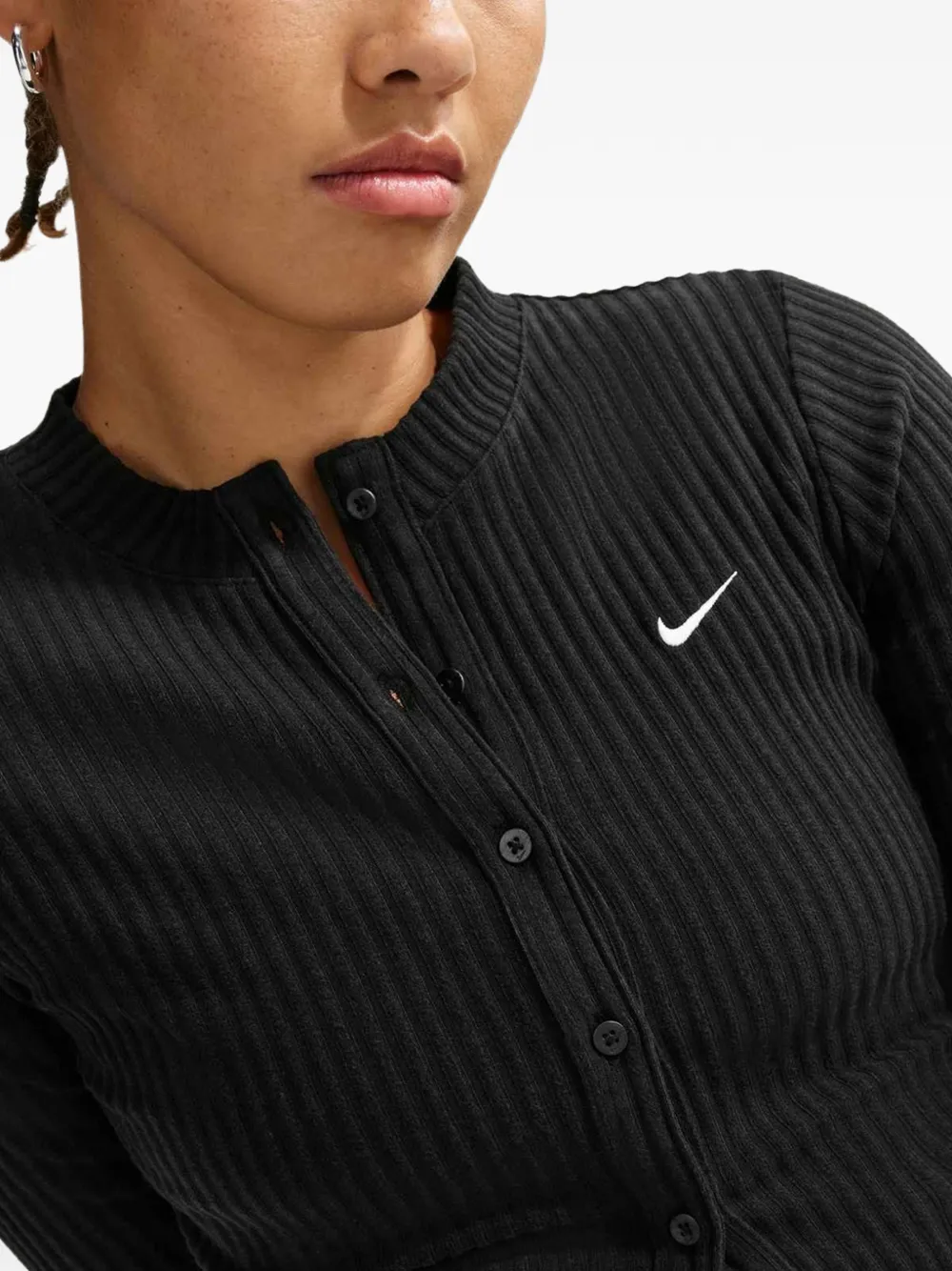 Nike Chill ribgebreid vest Zwart