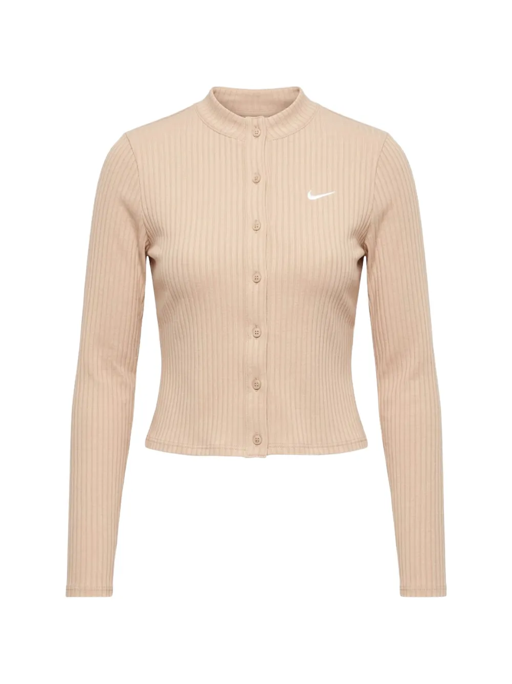 Nike Chill ribbed-knit cardigan - Nude