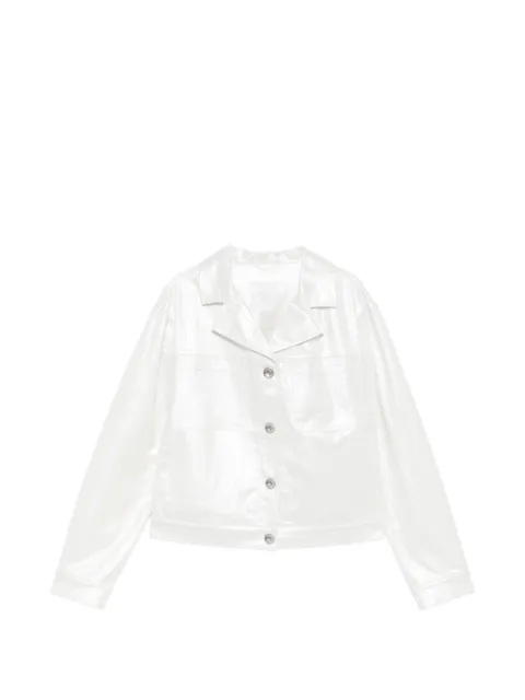 Eleventy Kids metallic-effect chest-pocket jacket