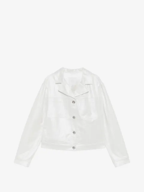 Eleventy Kids metallic-effect chest-pocket jacket