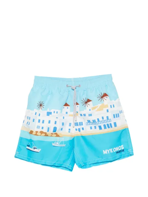 MC2 Saint Barth Gustavia placed-print swim shorts