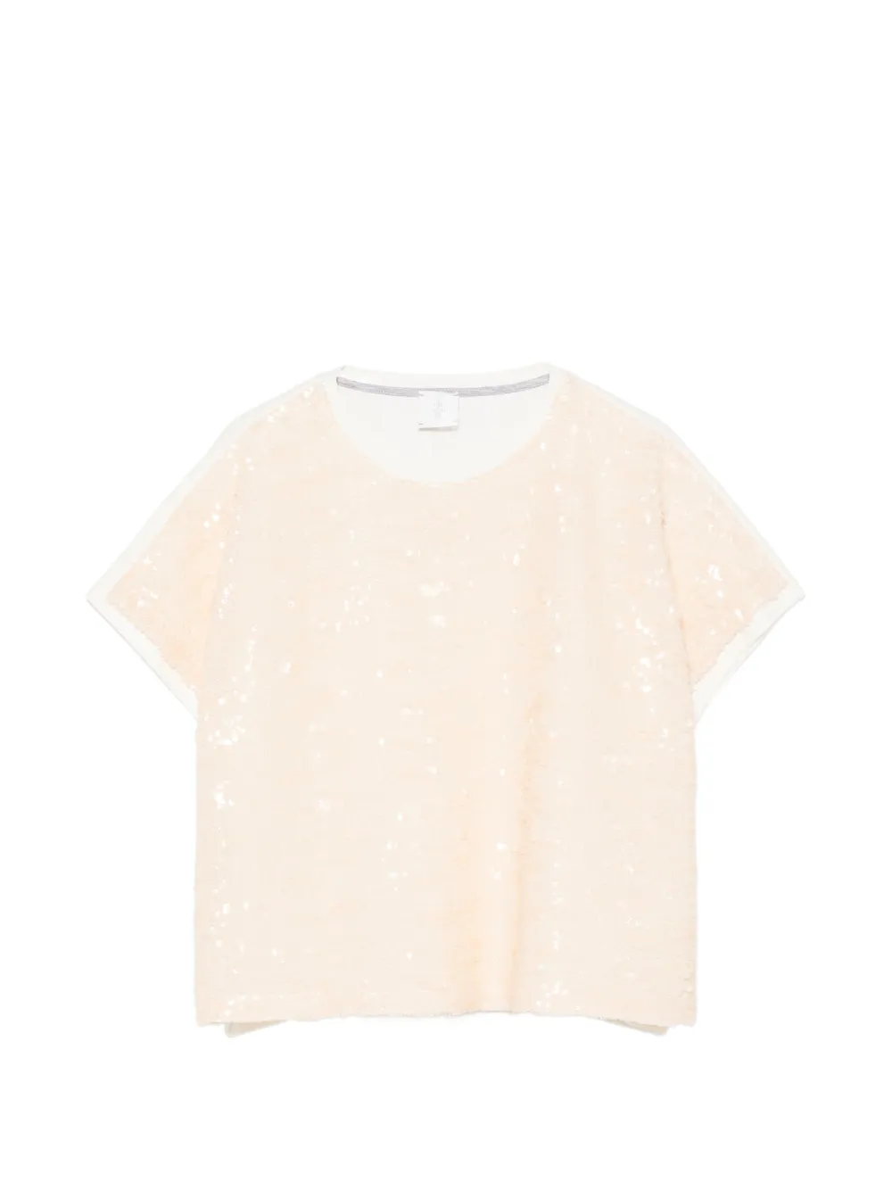 Eleventy Kids sequin-embellished T-shirt - Toni neutri