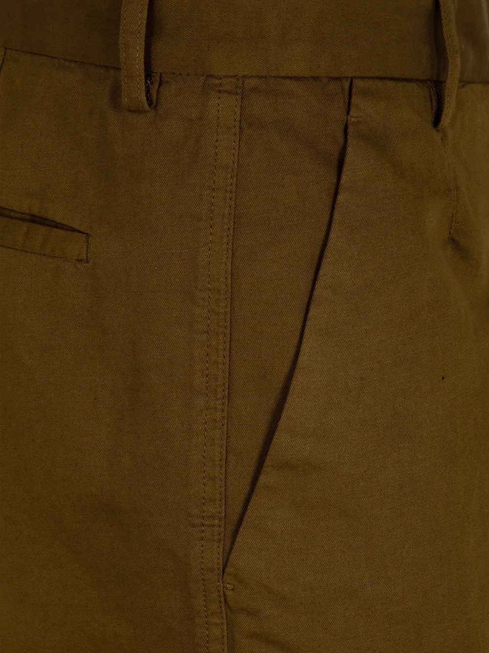 Zegna Shorts met platte voorkant Bruin