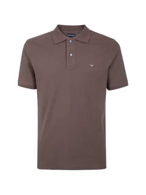 Emporio Armani logo-plaque polo shirt