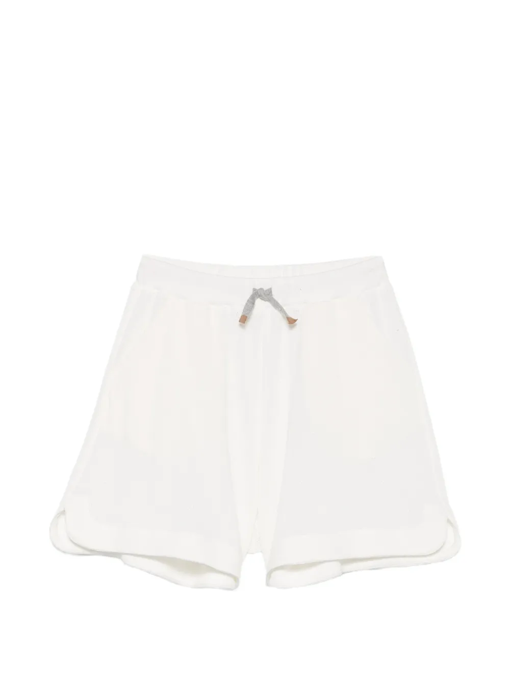 Eleventy Kids drawstring-waist mesh-texture shorts - Bianco
