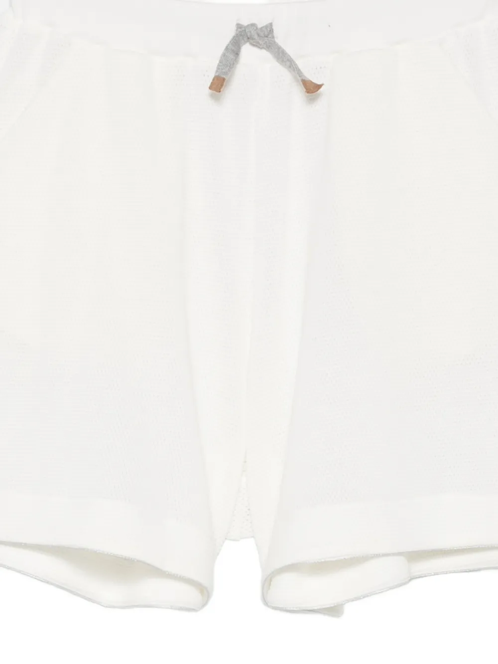 Eleventy Kids Shorts met trekkoordtaille en mesh Wit