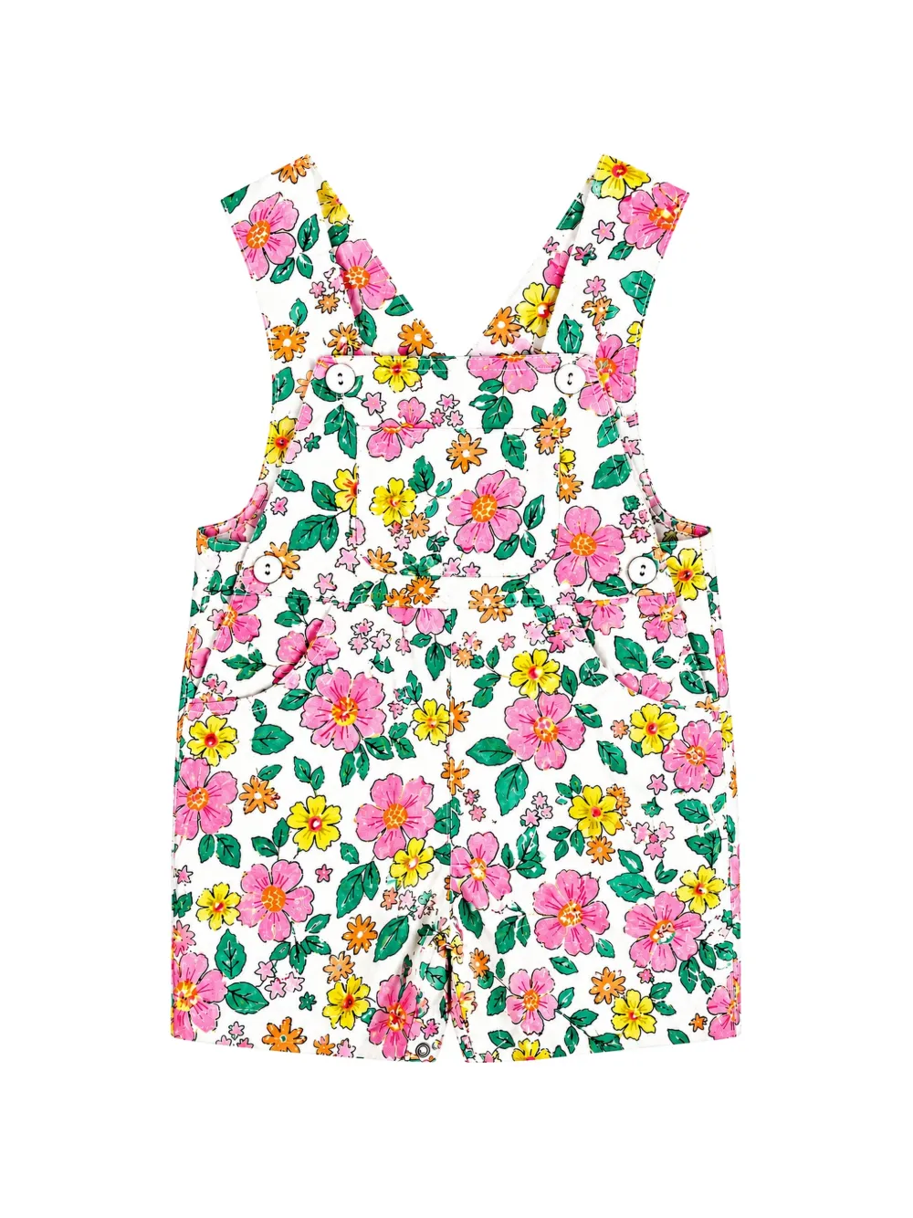 Mariella Ferrari floral-print dungarees - Bianco