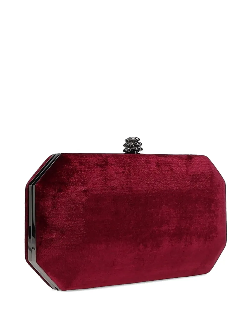 Tyler Ellis Perry velvet clutch bag Rood