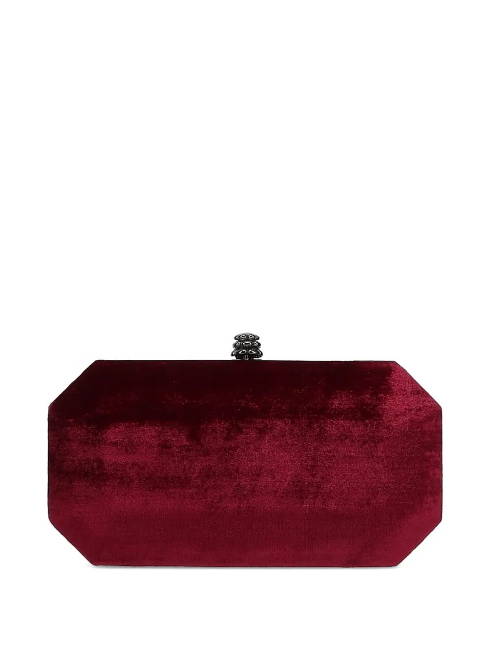 Tyler Ellis Perry velvet clutch bag Rood