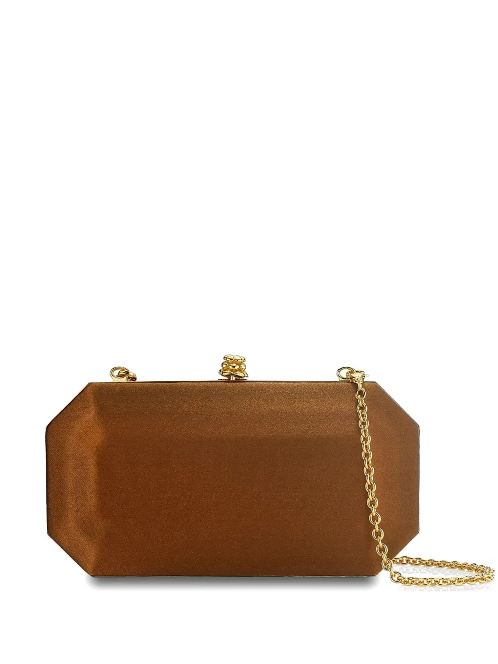 Tyler Ellis Perry Pinecone clutch bag - Marrone