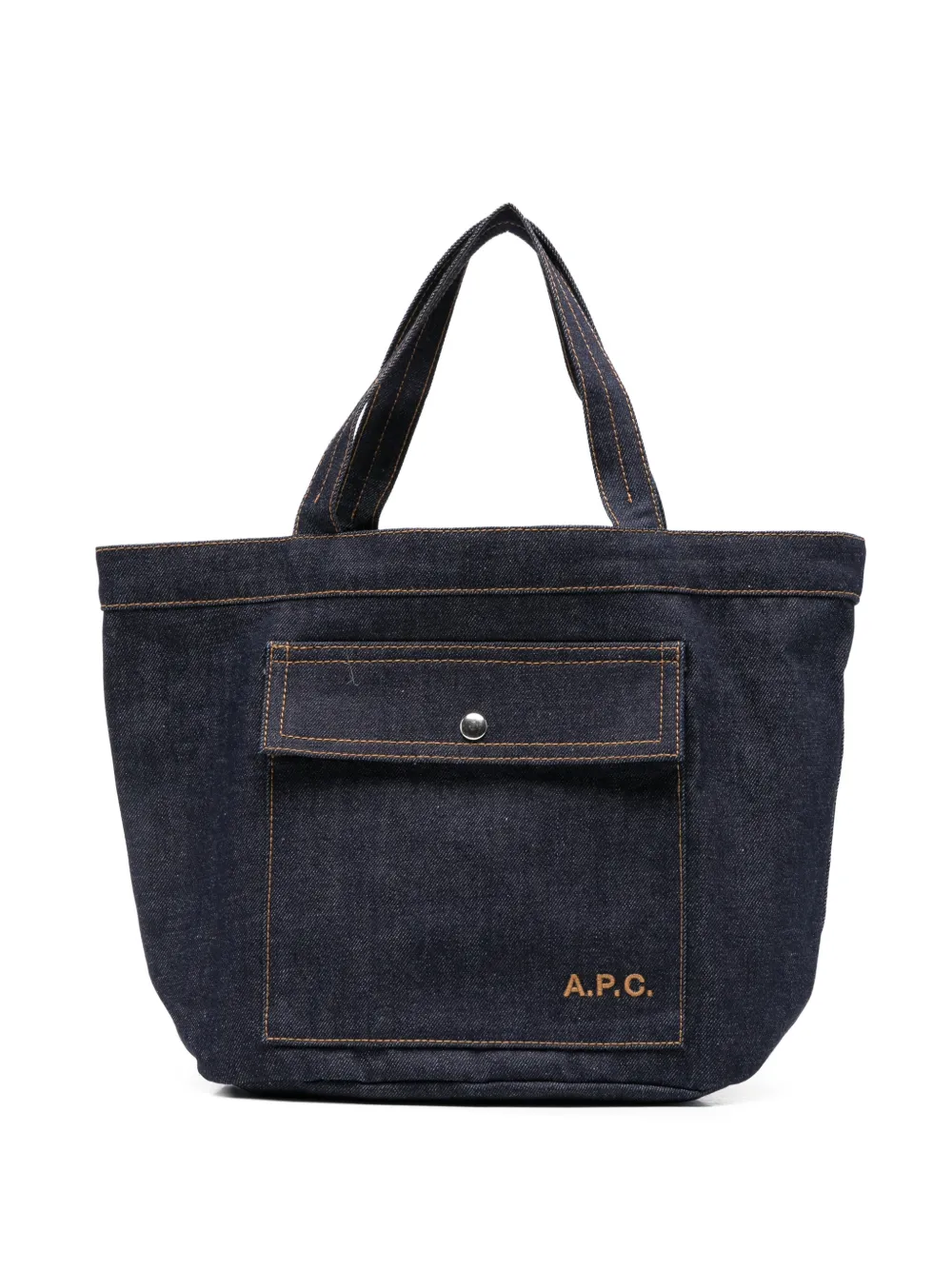 A.P.C. Jade logo-embroidered tote bag - Blu