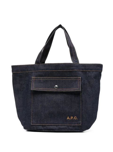 A.P.C. tote Jade con logo bordado