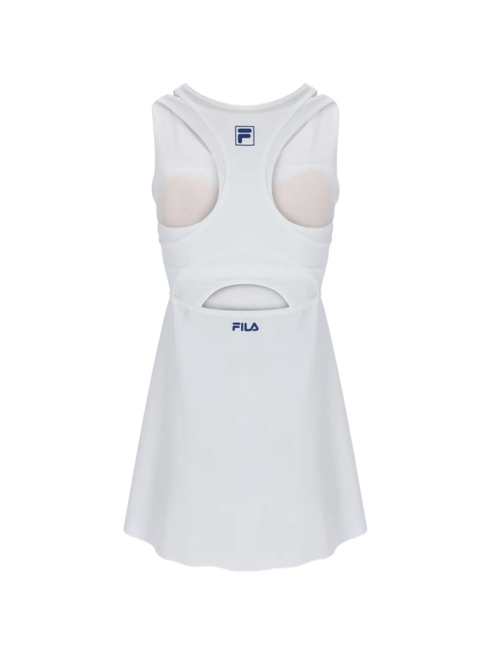 Fila Jurk met mesh vlakken en racerback Wit