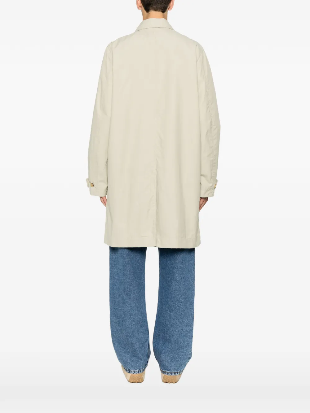 PS Paul Smith Mantel met enkele rij knopen Beige