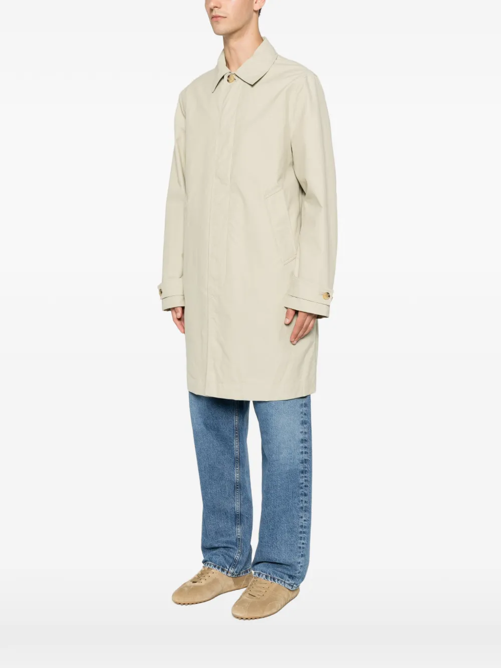 PS Paul Smith Mantel met enkele rij knopen Beige