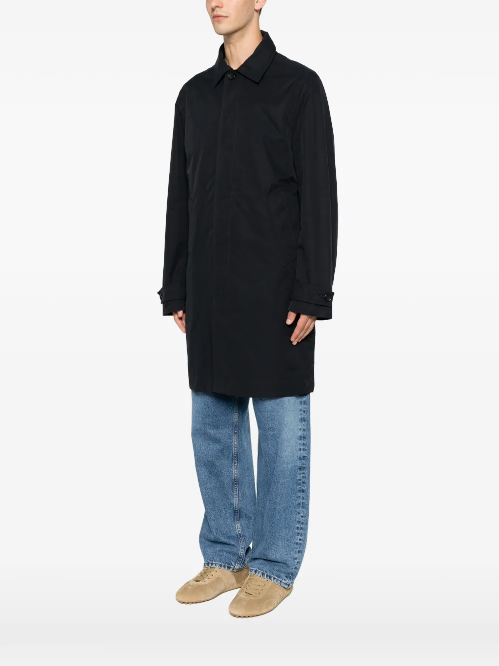 PS Paul Smith Waterproof jas met knopen Blauw