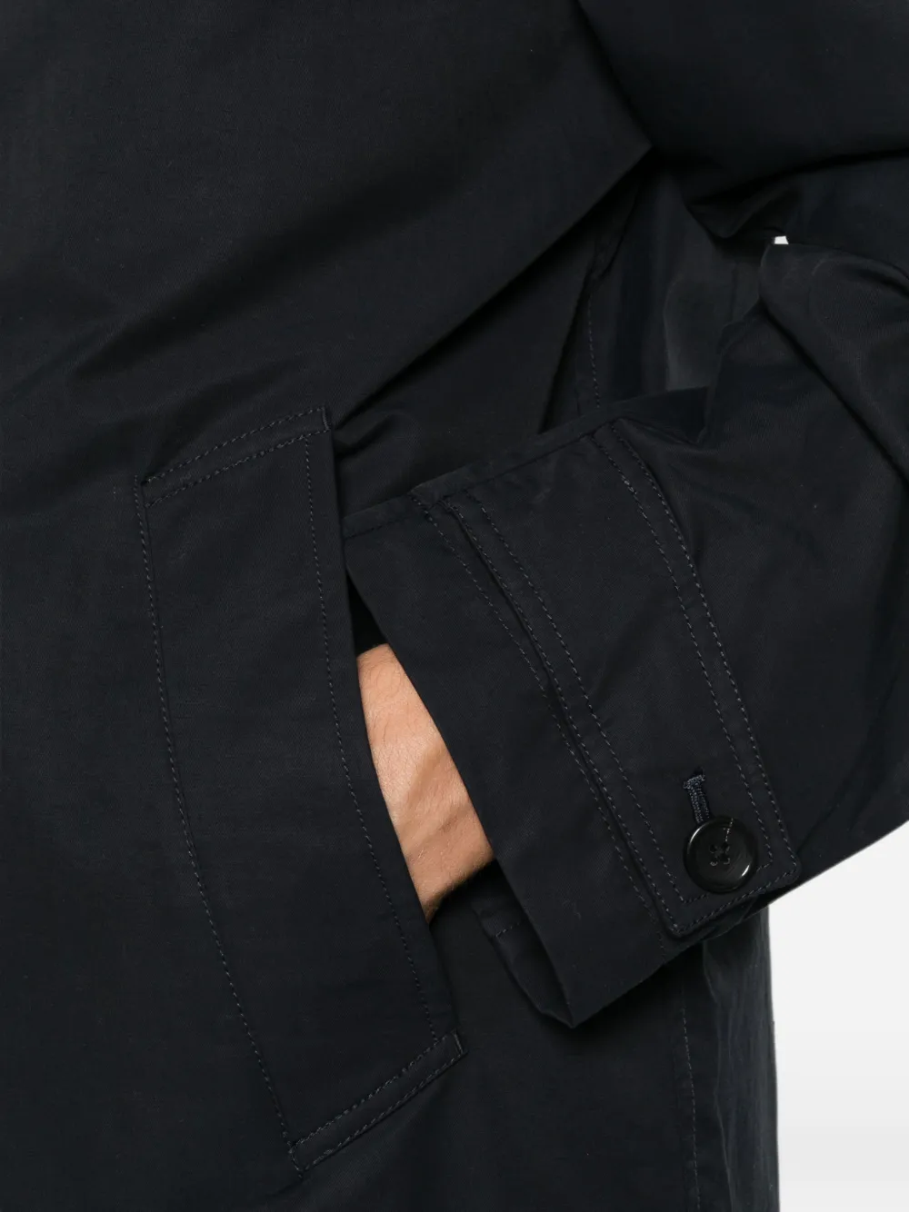 PS Paul Smith Waterproof jas met knopen Blauw