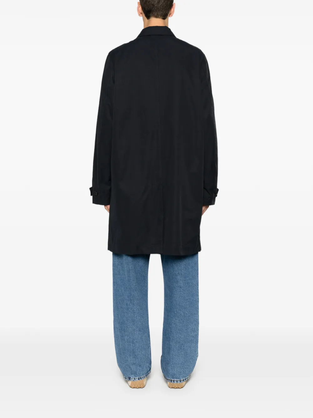 PS Paul Smith Waterproof jas met knopen Blauw