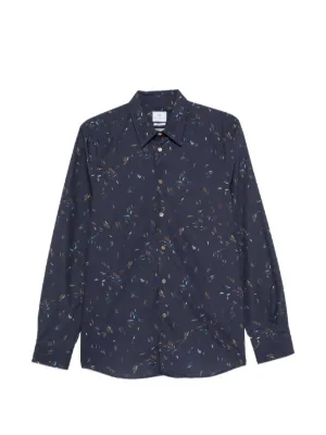 PS Paul Smith Sunbleached Snaps Poplin Shirt | Blue | FARFETCH NO