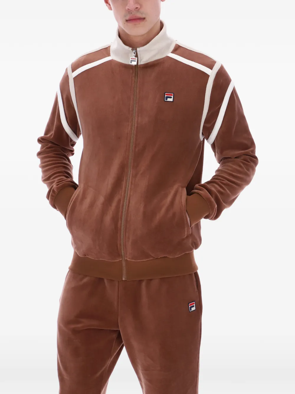 Fila Gabriele sweater met contrasterend vlak Bruin