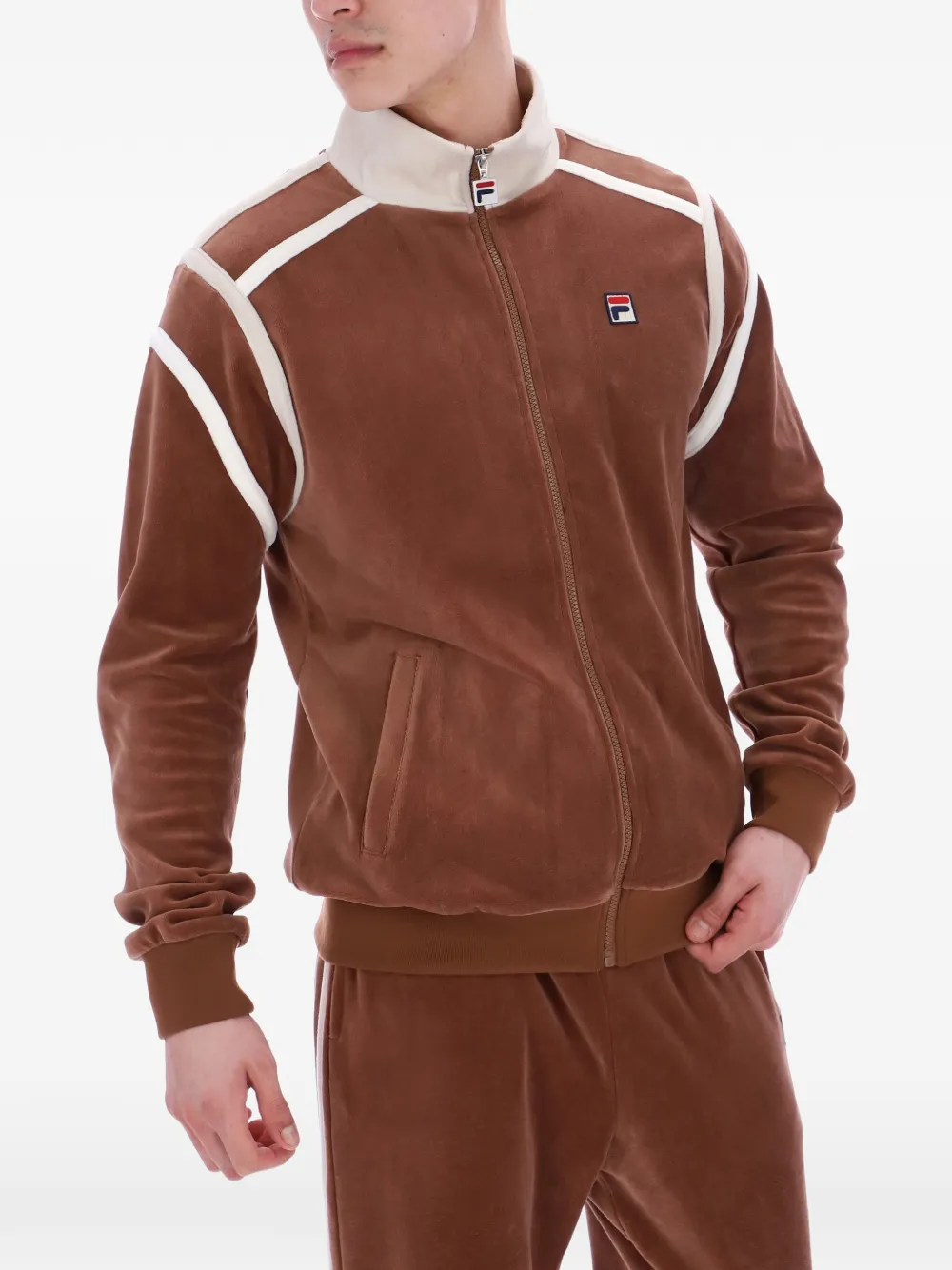 Fila Gabriele sweater met contrasterend vlak Bruin