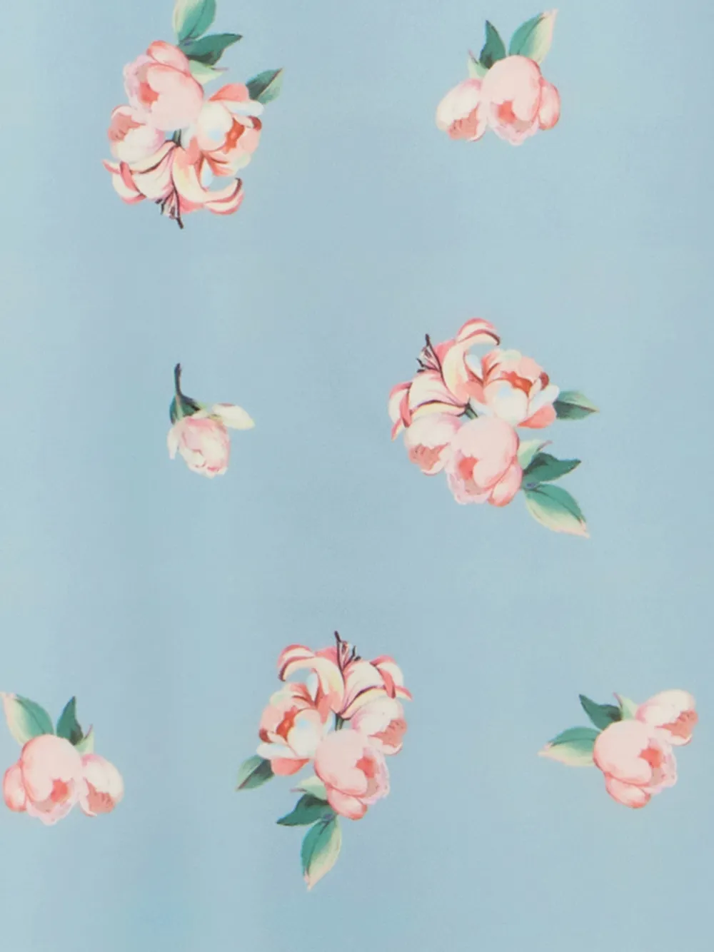 Leo Lin Nora floral-print strapless maxi dress Blauw