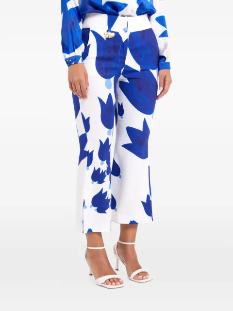 Themis Z Theano Sabra floral-print cropped trousers