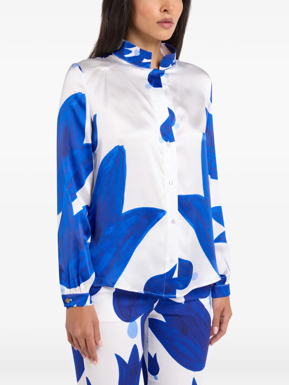 Themis Z Theano floral-print silk shirt