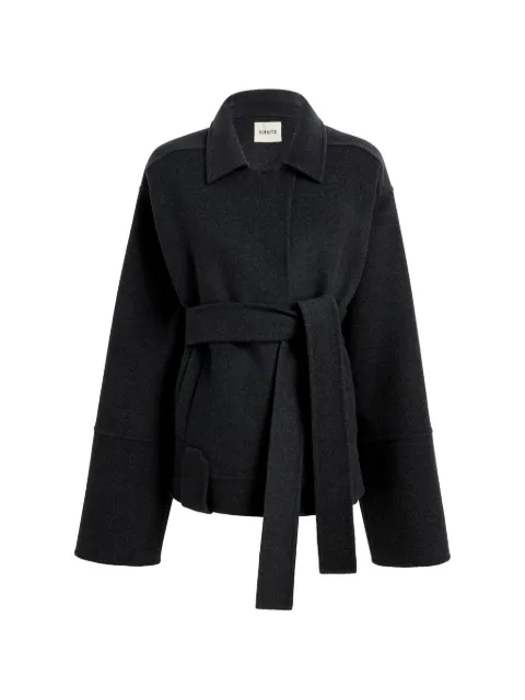 KHAITE Alder jacket in charcoal wool