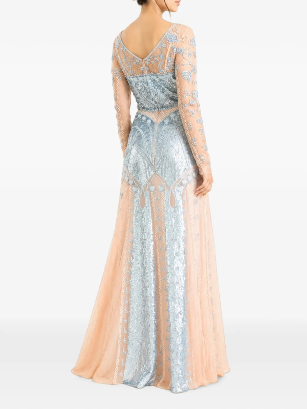 Temperley London Gigi maxi-jurk verfraaid met pailletten Blauw
