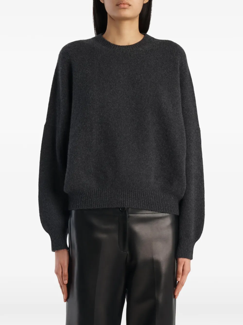 KHAITE Margaux trui in houtskool Grijs