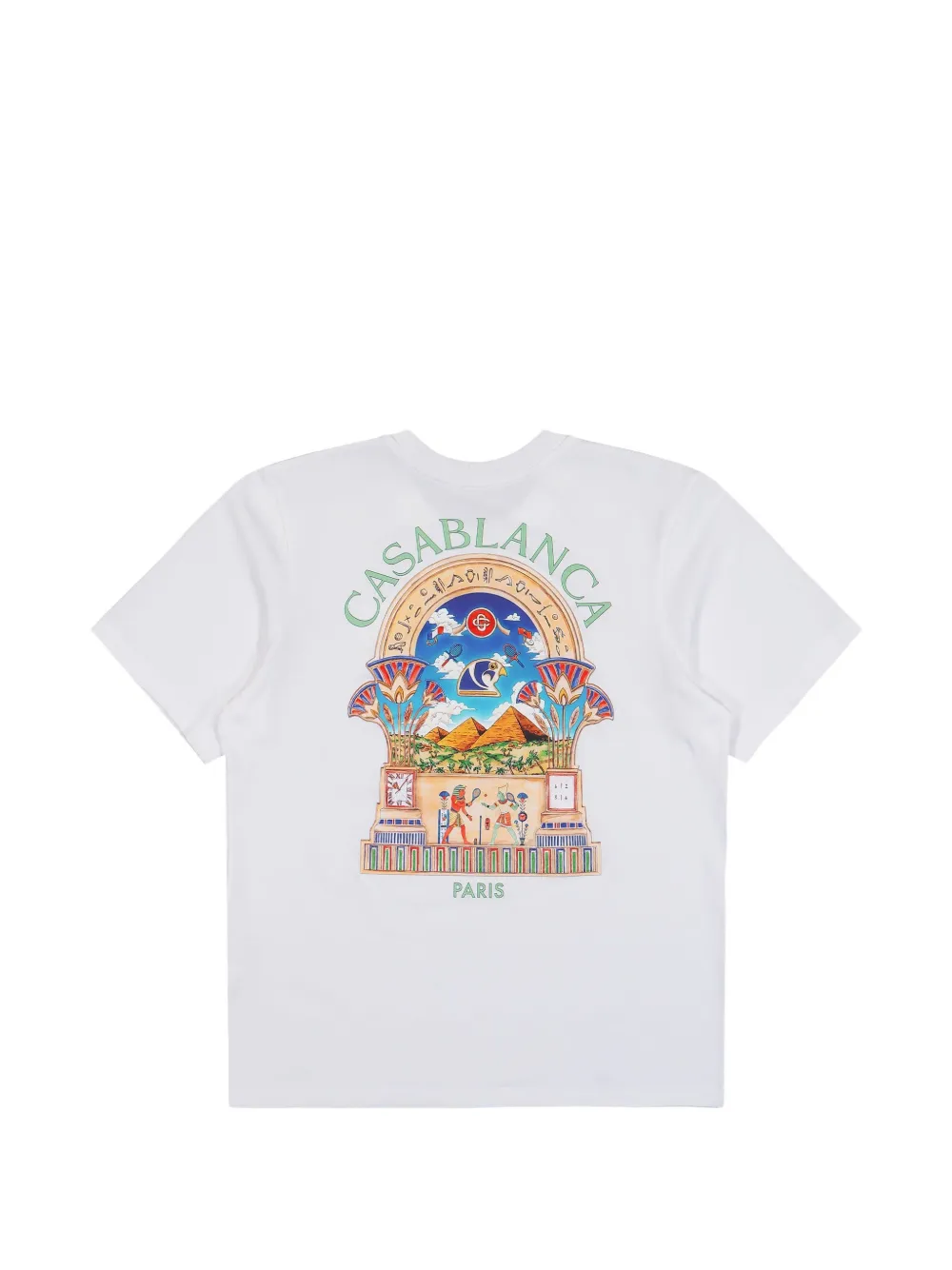 Casablanca Egyptian L'Arche T-shirt met korte mouwen Wit