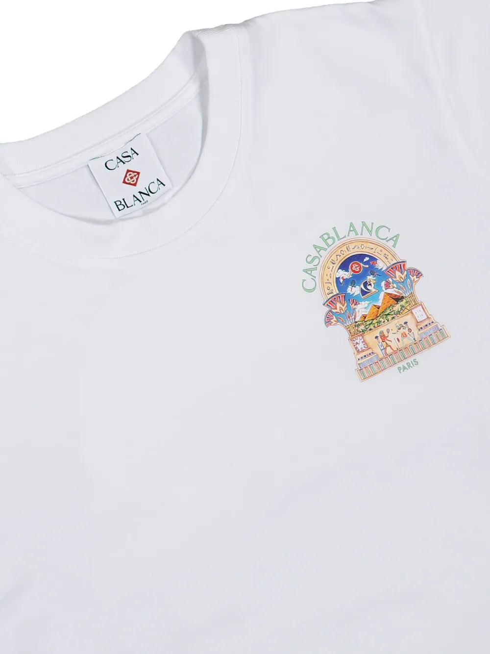 Casablanca Egyptian L'Arche T-shirt met korte mouwen Wit