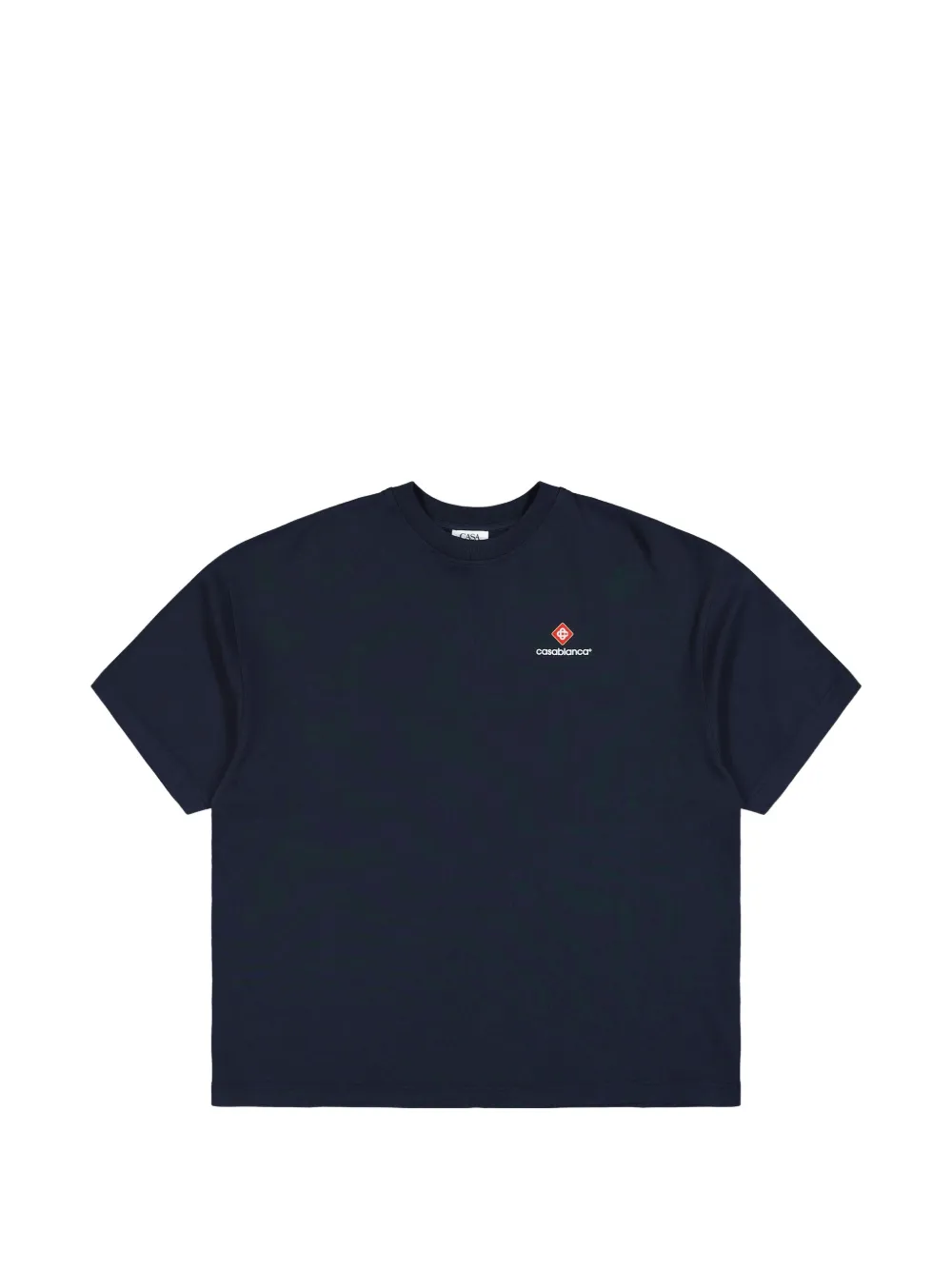 Casablanca logo-print oversized T-shirt - Blau