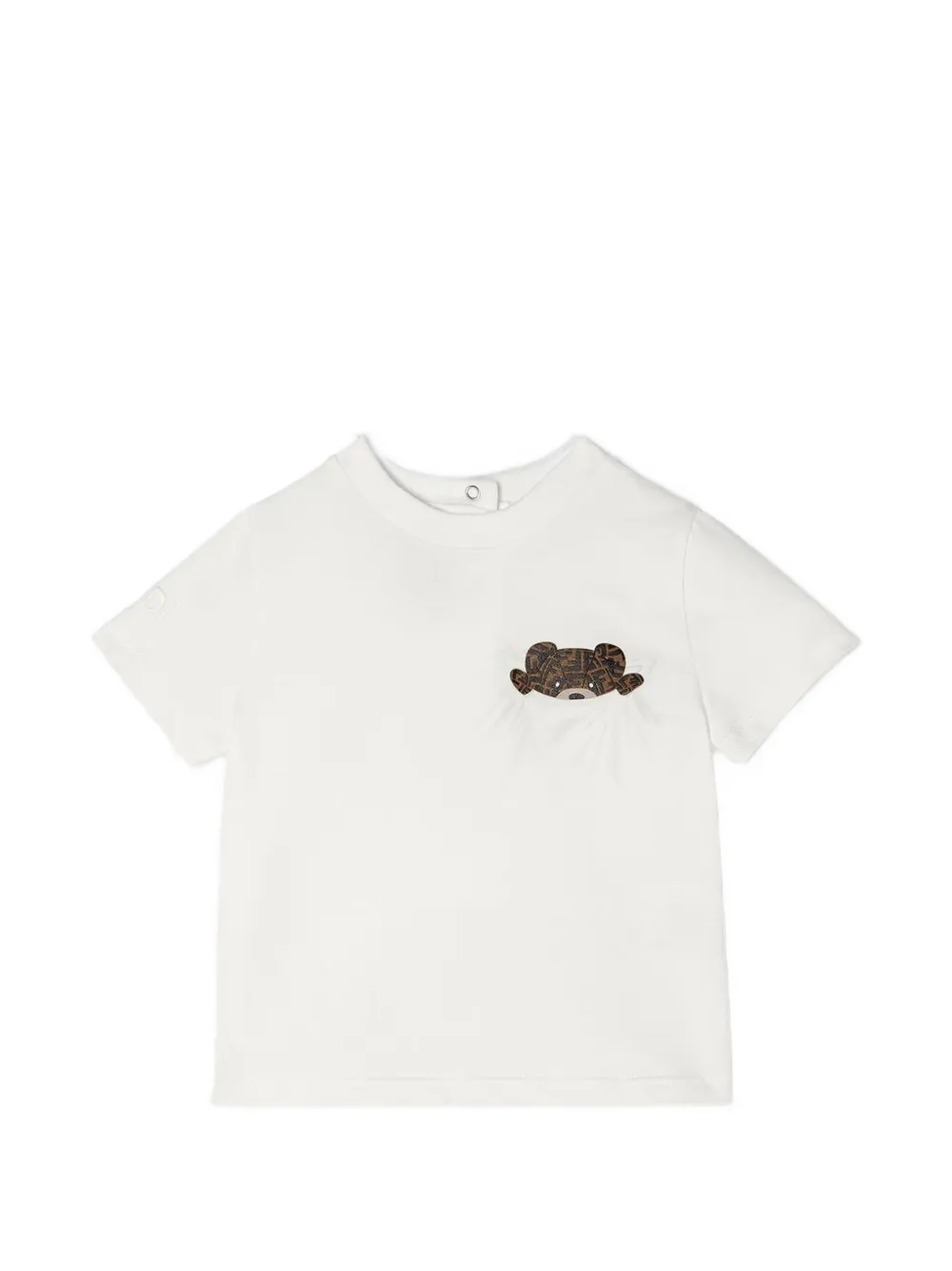 Fendi Kids Teddy Bear print T-shirt - Bianco