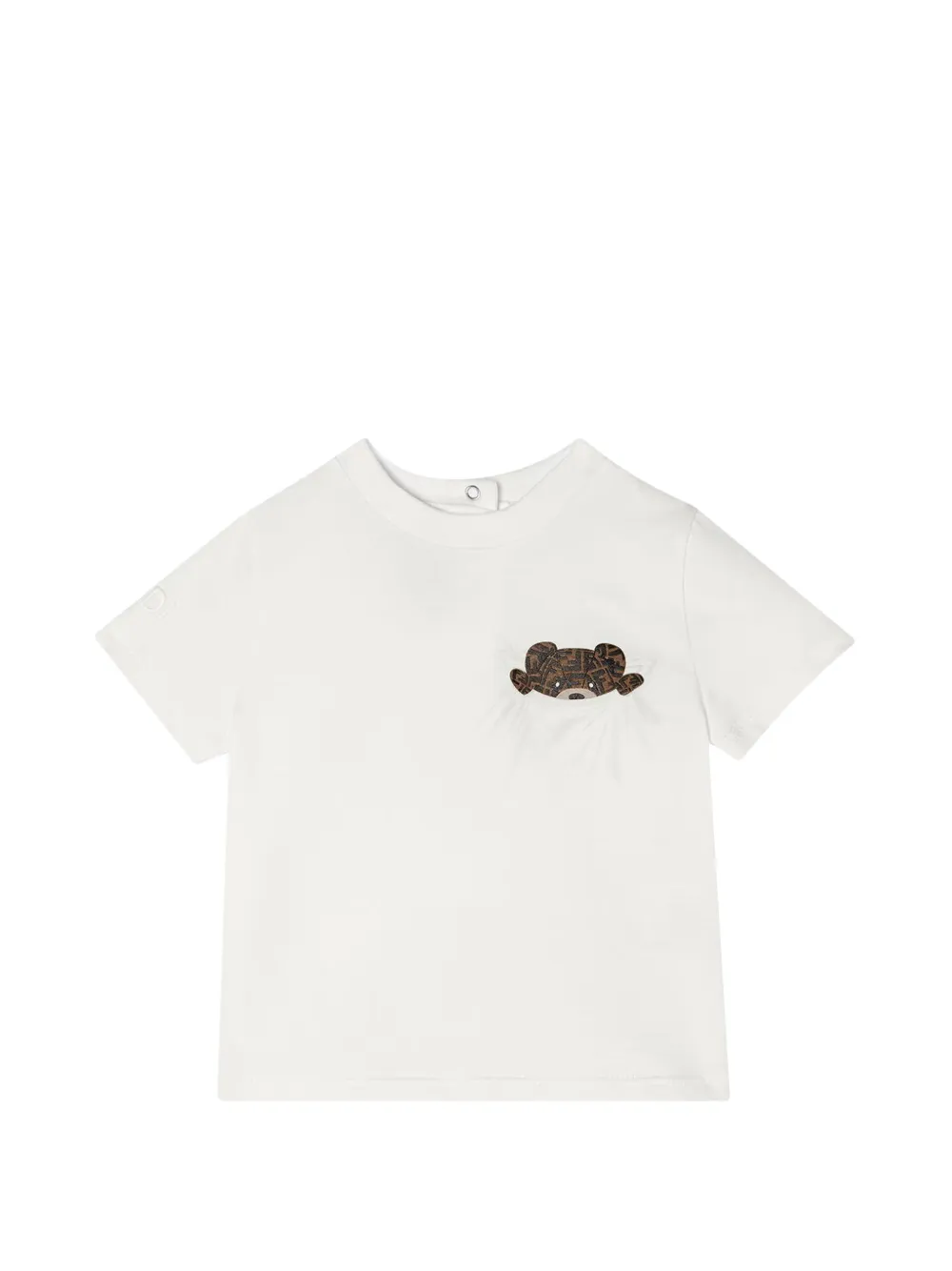 Fendi Kids Teddy Bear print T-shirt - Bianco