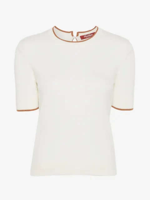 Max Mara contrast-trim short-sleeve top